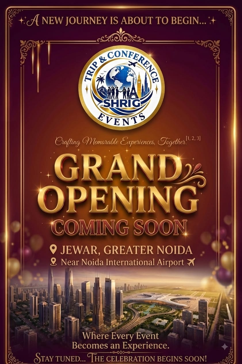 ShrigEvents grand opening coming soon — Jewar, Greater Noida, near Noida International Airport